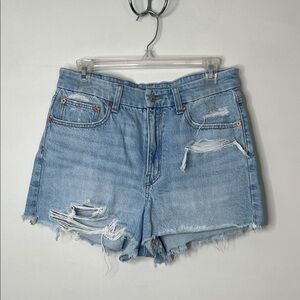 American Eagle Stridgid Light Blue Distressed Jean Shorts